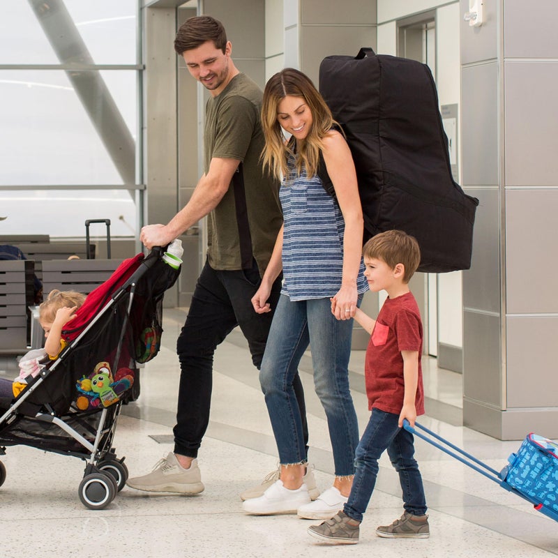 J.L. Childress Padded Backpack Car Seat Bag - Travel Bag for Airplane, Fits Most Baby & Infant Car Seats, Boosters, & Carriers, Airport Accessories for Gate Check or Baggage Check - Ultimate, Black - Image 4