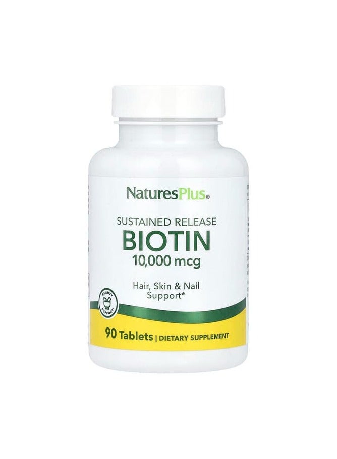 بيوتين ممتد المفعول، 10000 ميكروغرام، 90 قرصًا