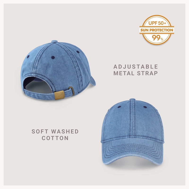 CHOK.LIDS Everyday Premium Dad Hat Unisex Cotton Baseball Cap for Men and Women Adjustable Lightweight Polo Style Curved Brim (Blue Jean) - Image 2