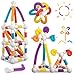 LONEEDY 48PCS Retractable Magnetic Sticks Building Toy SetFlexible Magnetic Rods  BallsEducational Building Blocks for 3Kids 48PCS - Image 2