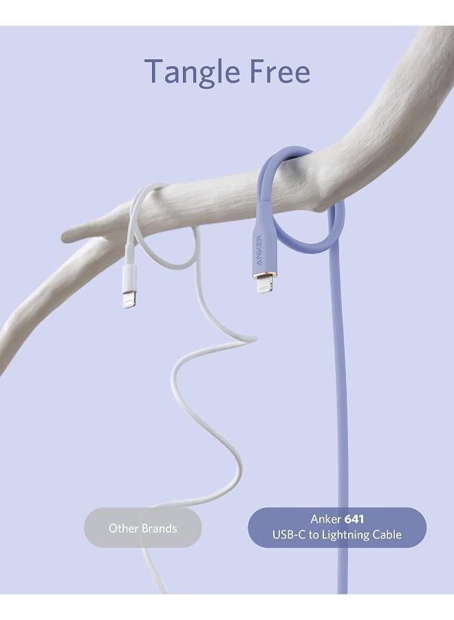 Anker USB-C to Lightning Cable, 641 Cable (Purple, 3ft - 0.9m), MFi Certified, Powerline III Flow Silicone Fast Charging Cable for iPhone 13 13 Pro 12 11 X XS XR 8 Plus (Charger Not Included) - Image 5