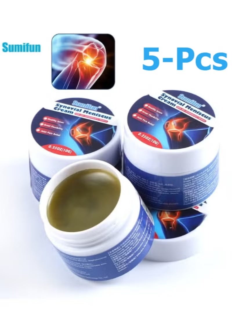 Sumifun Knee Joint Pain Relief Ointment (5pcs) | Fast Absorbing Cream for Meniscus Damage, Arthritis, and Muscle Pain | Quick Relief for Joints, Bones, Hands, and Feet - Image 1
