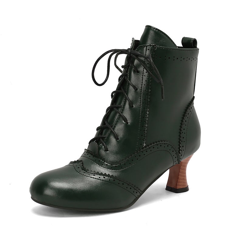 Source Fashion Mid-Heel Burned 40-50 Plus Size Women'S Low-Barreled Martins - Image 1