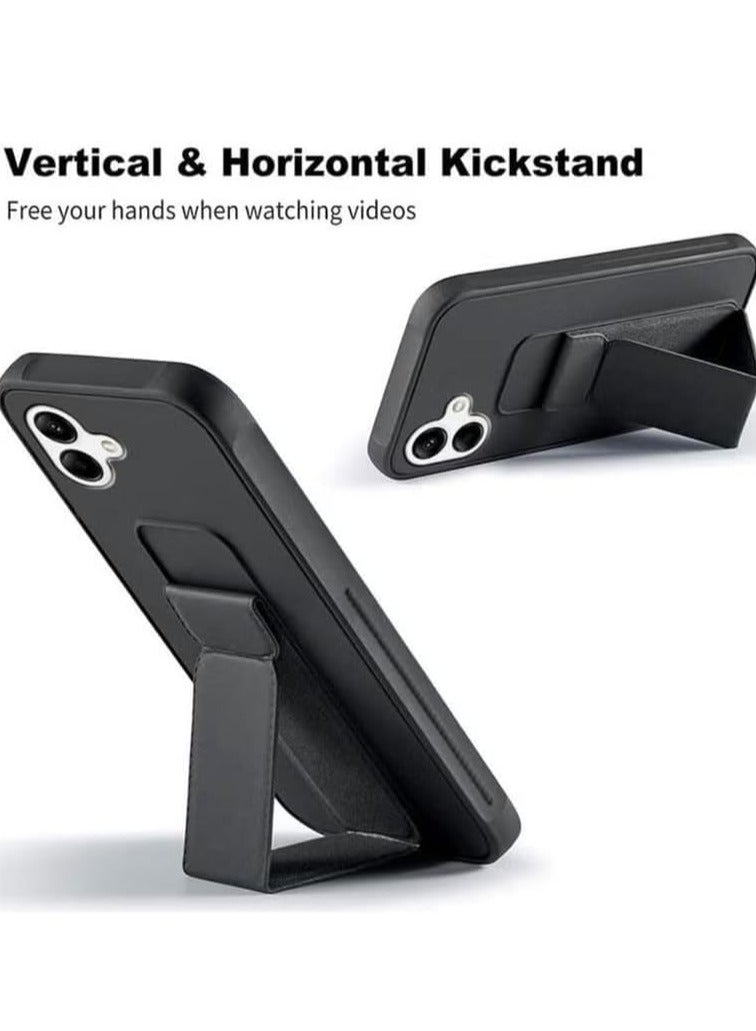 MIGOFAST Samsung Galaxy A06 2024 Case Cover Magnetic Car Mount Kickstand & Holder Premium Silicone Vertical  Horizontal Hand Strap and Grip with Multi Stand for Samsung Galaxy A06 Green - Image 3