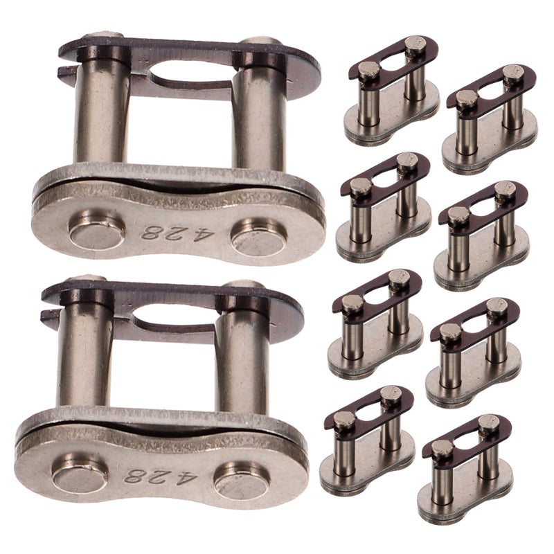 Heavy Duty Chain Connecting Links Set Of 10 For Motorcycle ATV Roller Chain - Image 2