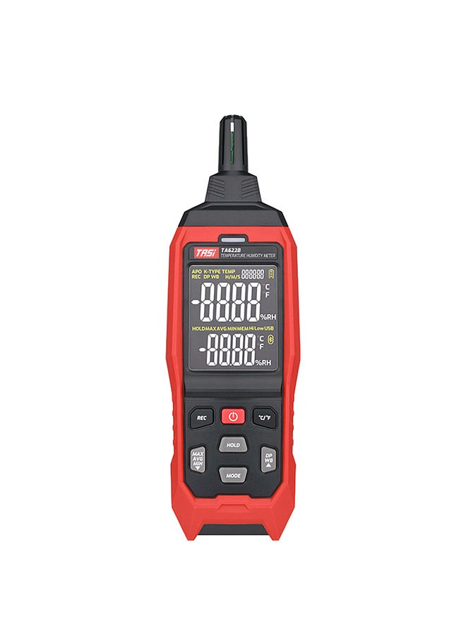 TASI - TA622B High Accuracy Digital Handheld Temperature Humidity Meter Digital Dew Point Thermometer Wet Bulb Temperature Ambient Temperature Hygrometer with Min/Max/Avg Data Hold Automatic Shutdown - Image 1