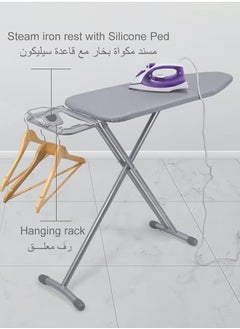 VOGMAX Ironing board with grey heat shield, height-adjustable, 110x30x80 cm  - Image 2