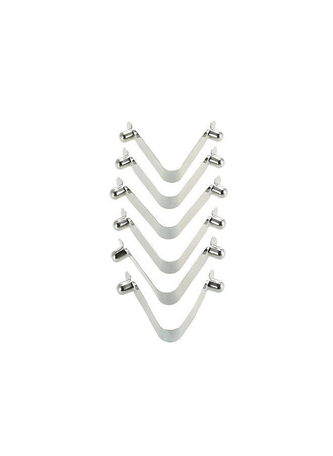 Generic - 6pcs Kayak Paddle Spring Clips Tent Pole Clips Push Button Spring Snap Clip Locking Tube Pin 6mm double pin buttons - Image 1