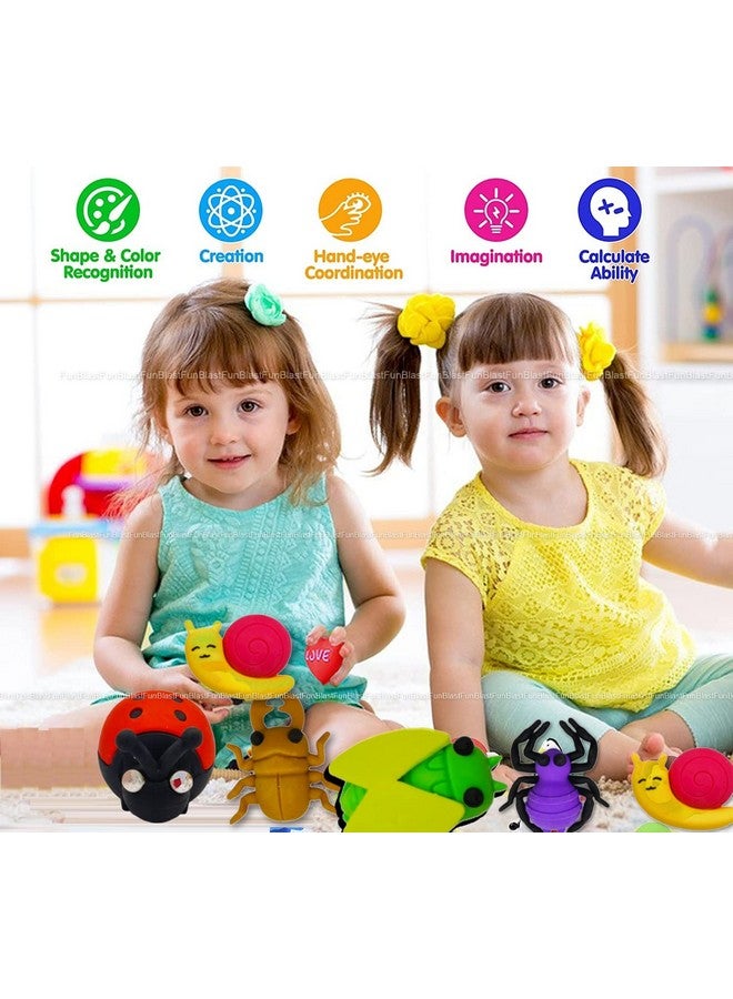 فنبلاست ممحاة فن بلاست للأطفال - مجموعة ممحاة بموضوع الحشرات للأطفال، ممحاة للأطفال، مجموعة ممحاة كهدية إرجاع، مجموعة أدوات مكتبية للأطفال، ممحاة مطاطية للأطفال، مجموعة أدوات مكتبية للأطفال (6 قطع) - Image 2