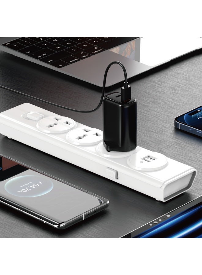 جولدن بلس شاحن جداري سريع بقوة أجماليه 67 واط  – منفذ USB-A بقوة 45W ومنفذ USB-C بتقنية PD - Image 3