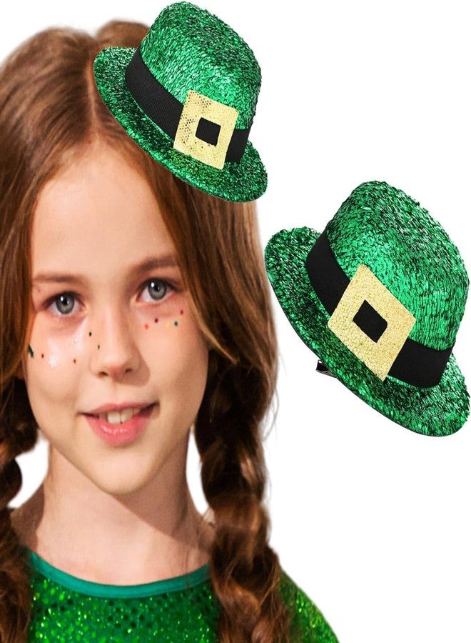 CAKURE St. Patrick's Day Hair Hat Clip Green Hair Pins Irish Hair Clip Barrettes Saint Patrick's Day Hair Accessories for Women and Girls (Type a) - Image 1