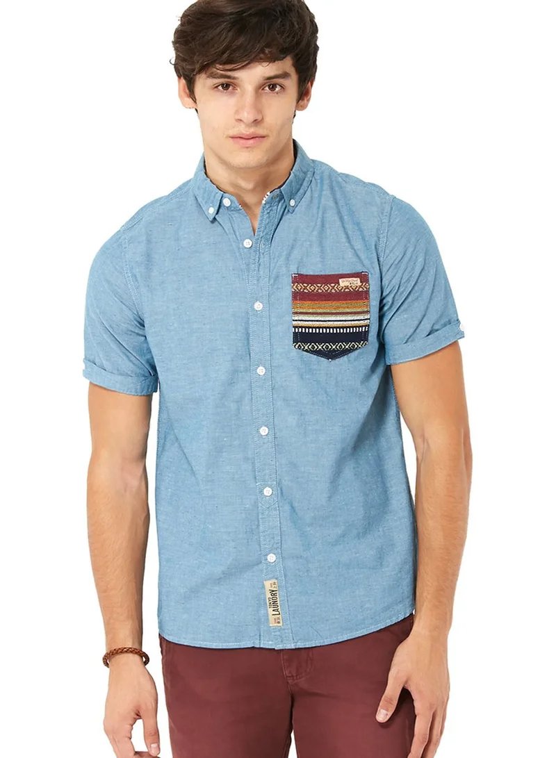 TOKYO LAUNDRY Aztec Pocket Denim Shirt