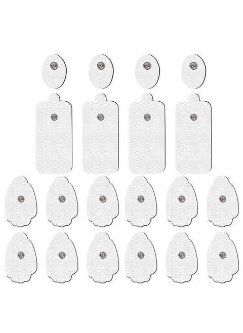 Tens Unit Replacement Pads 20 Pack Snap Electrode Pads For Tens Unit With Standard 3.5Mm Snap-On Connector Compatible With Belifu Tens Reuse More Than 35 Times