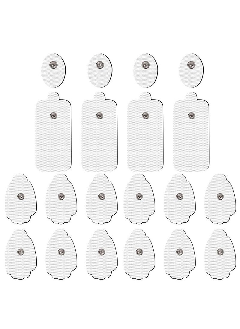 Tens Unit Replacement Pads 20 Pack Snap Electrode Pads For Tens Unit With Standard 3.5Mm Snap-On Connector Compatible With Belifu Tens Reuse More Than 35 Times