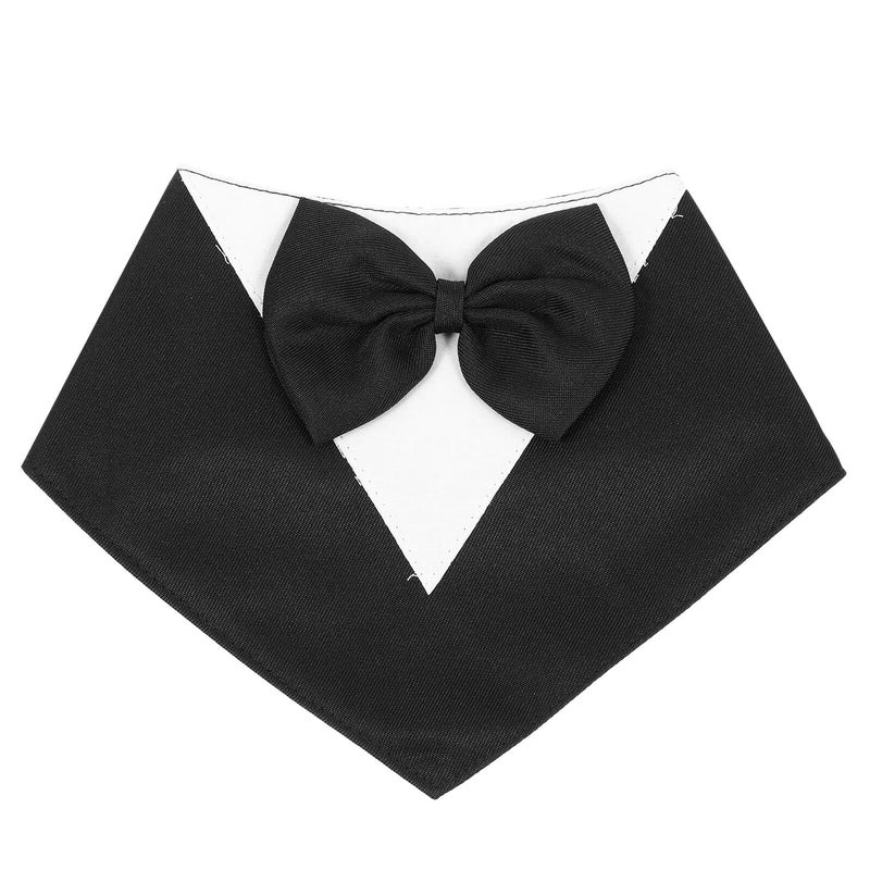 Black Adjustable Dog Birthday Collar With Bow Tie Bandana For Party Occasion - Image 2