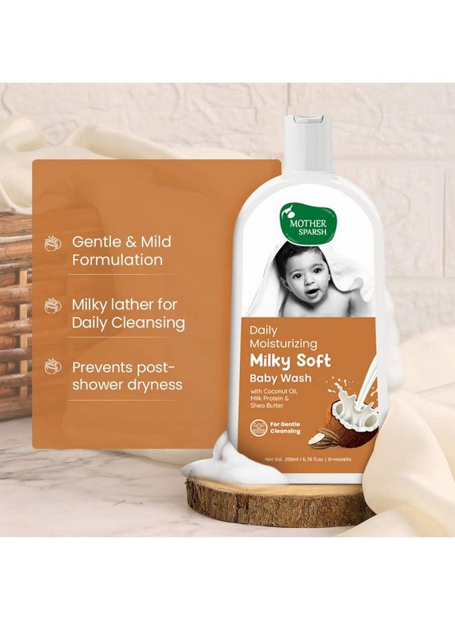 Mother Sparsh غسول الأطفال الناعم الحليبي مع بروتين الحليب وزيت جوز الهند؛ 200 مل - Image 3