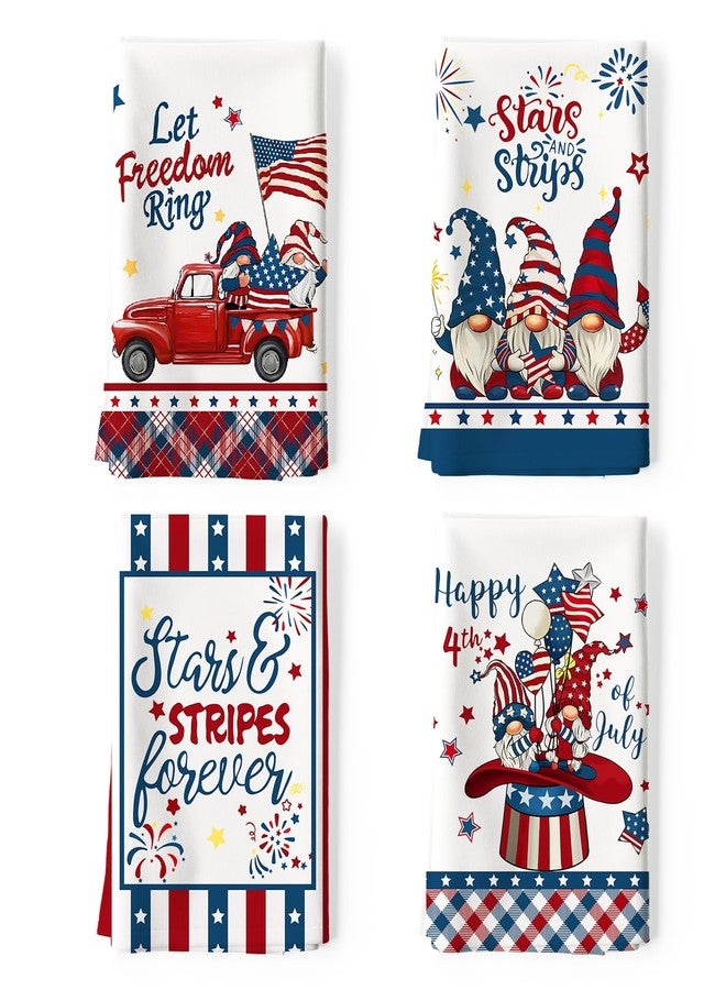 Arquiel 4th of July Patriotic Tea Towels, Cotton Kitchen Towel 18.9 × 27.5 inch, Quick Drying Dish Cloth for Party Anniversary Holiday Decoration Housewarming Gifts - Image 1