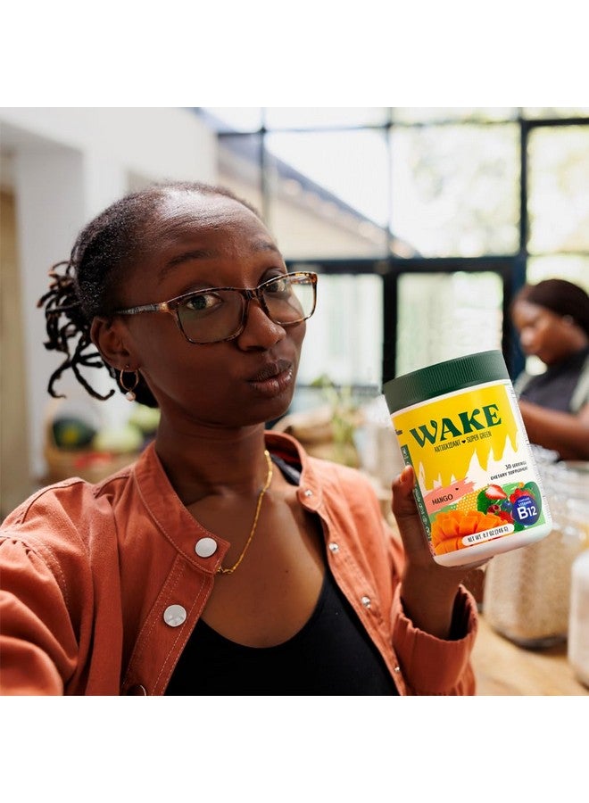 Wake Antioxidant Super Greens, Best Natural Powder Superfood, Spirulina & Chlorella, Vitamin B12, Non-GMO Vegan Drink, Juice & Smoothie Blend, Enzymes, Probiotics, Acai Berry & Camu Camu - Image 3