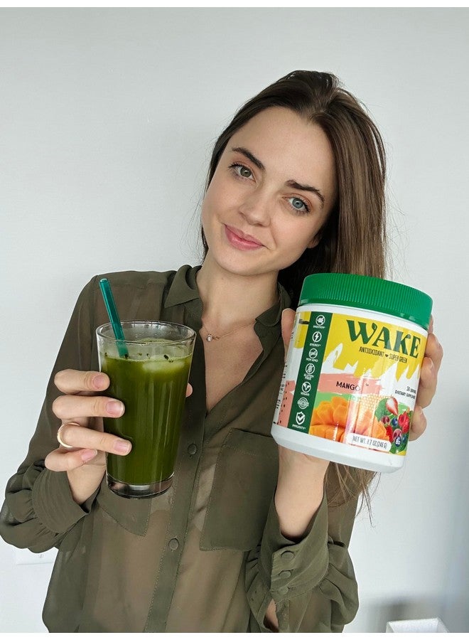 Wake Antioxidant Super Greens, Best Natural Powder Superfood, Spirulina & Chlorella, Vitamin B12, Non-GMO Vegan Drink, Juice & Smoothie Blend, Enzymes, Probiotics, Acai Berry & Camu Camu - Image 4