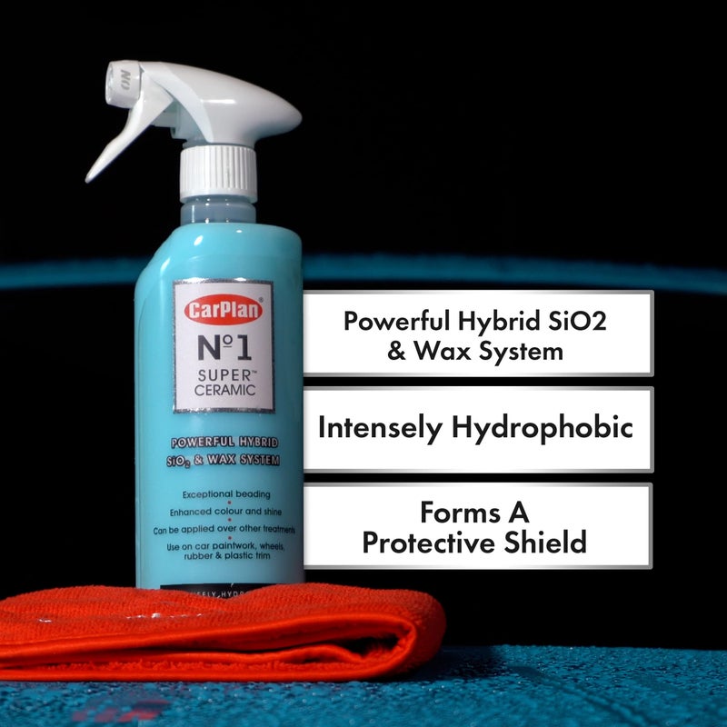 CarPlan No.1 Super Ceramic Hybrid Ceramic Wax Spray Coating, 21 Fl Oz - Advanced Si02 Paint Protection Forms a Water Beading Protective Barrier - Image 5