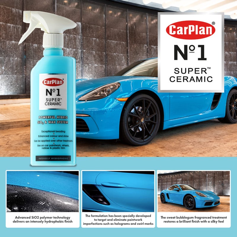 CarPlan No.1 Super Ceramic Hybrid Ceramic Wax Spray Coating, 21 Fl Oz - Advanced Si02 Paint Protection Forms a Water Beading Protective Barrier - Image 4