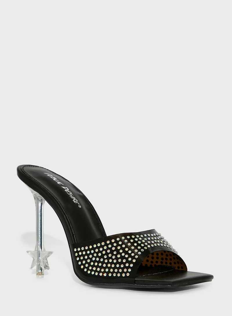 PUBLIC DESIRE One Strap High Heel Sandals