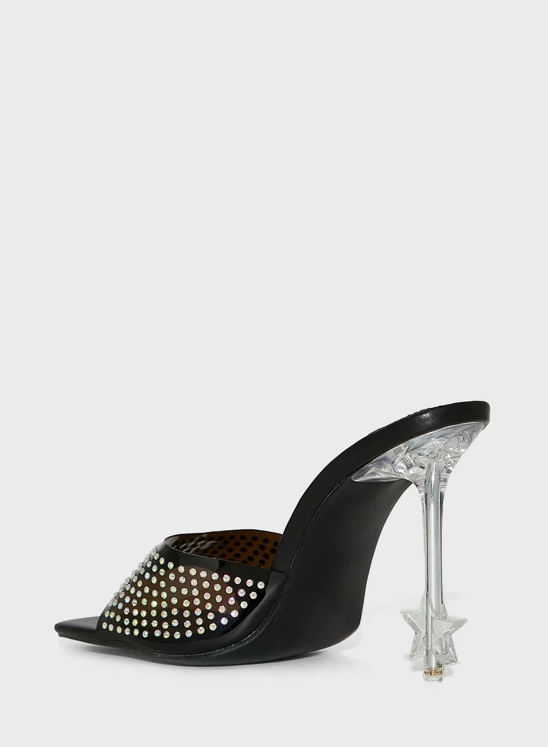 PUBLIC DESIRE One Strap High Heel Sandals