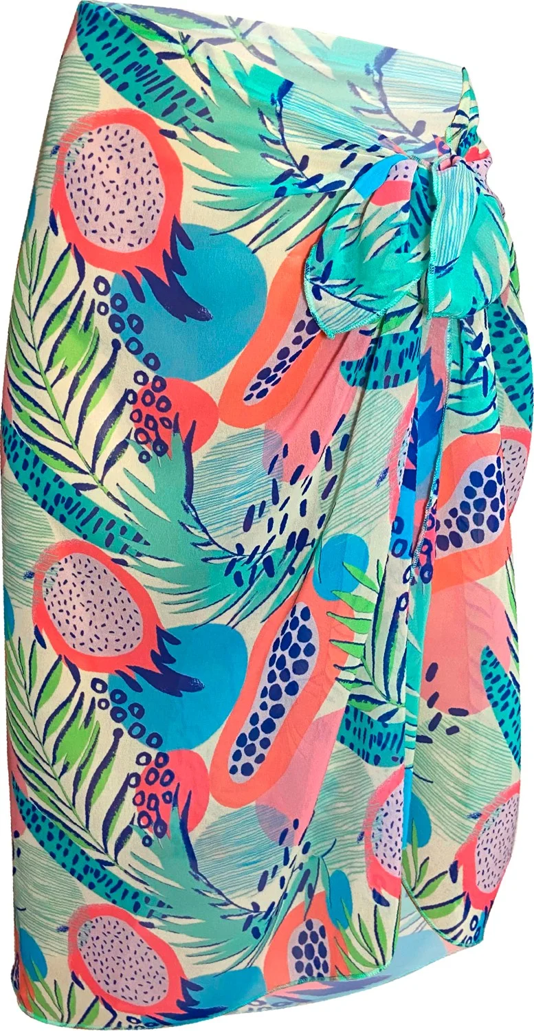 Bolder Tara Green Dragon Fruit Chiffon Pareo (147*70)