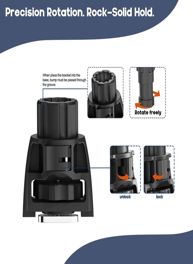 EDSRDPLT 2 PCS 38-8 Gear Head Kayak Track Adapter, Compatible with Scotty Rod Holders, Fish Finders, GoPro & More - Image 2