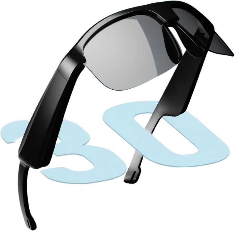 نظارات برو ذكية بلوتوث سماعات الأذن  نظارات شمسية لاسلكية للموسيقى والمكالمات ومساعد الصوت  حماية الأشعة فوق البنفسجية ، ميكروفون تقليل الضوضاء ، صوت مفتوح الأذن للقيادة ، ركوب الدراجات ، الرياضات في الهواء الطلق - Image 1