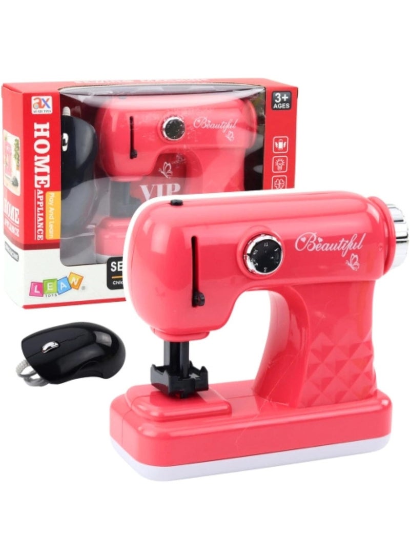 MAGIC VAULT آلة خياطة ألعاب مع فأر للأطفال - وردي فاتح، مجموعة خياطة للعب الإبداعي مع تأثيرات ضوئية وصوتية، لعبة مصممة أزياء تعليمية للفتيات من عمر 3 سنوات فما فوق - Image 1