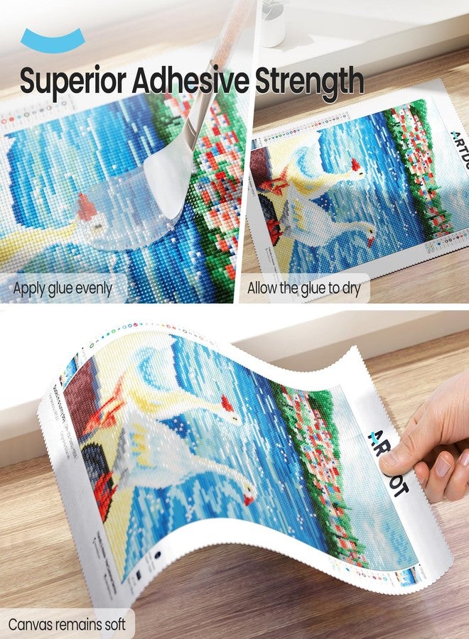 ARTDOT 240 ML Diamond Art Sealer Kits for Adults, Crystal Art Large Capacity Glue as Diamond Painting Accessories and Jigsaw Puzzles Tools - Image 5