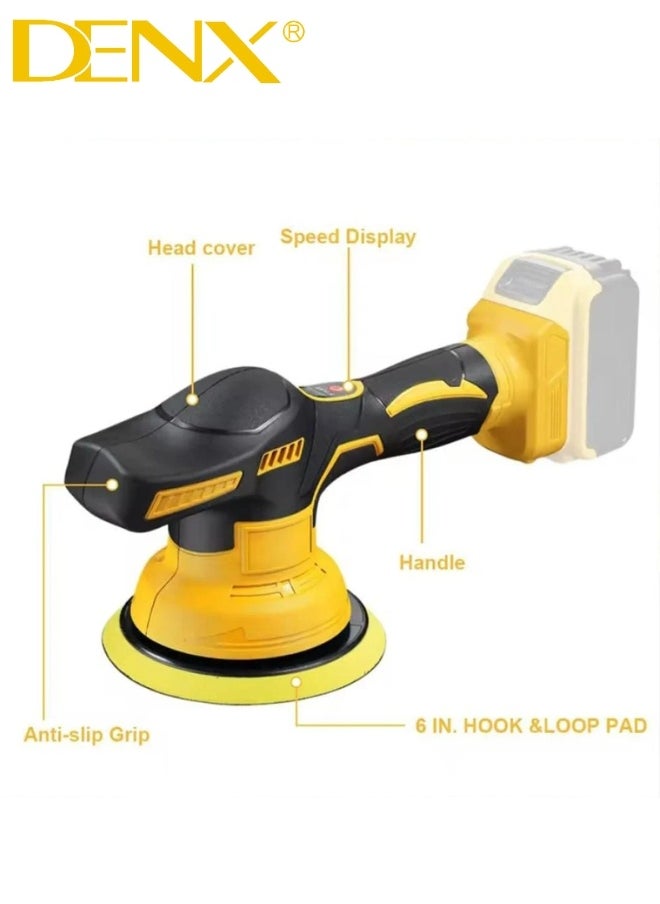 Denx - Car Waxing And Polishing Machine Detachable Handle Home DIY Waxing Polishing Sponge Pads Kit for Car Floor Furniture Polishing Sanding - Image 1