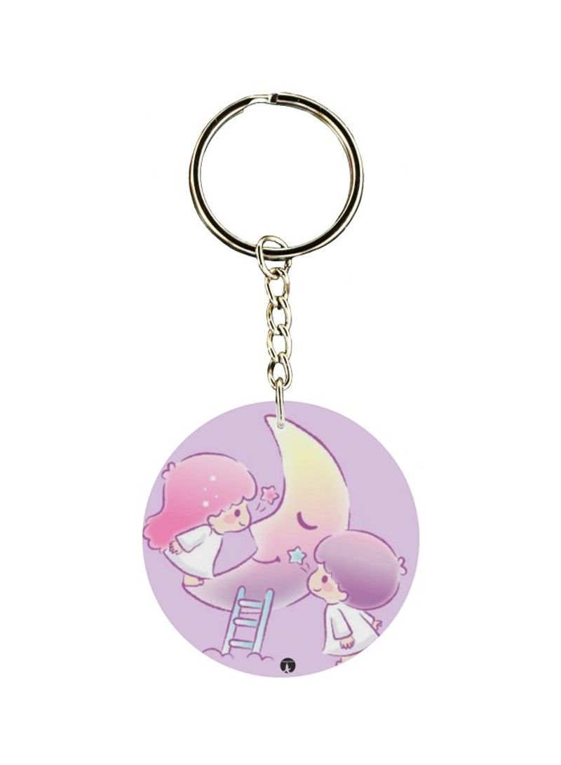 Cartoon Printed Double Sided Keychain