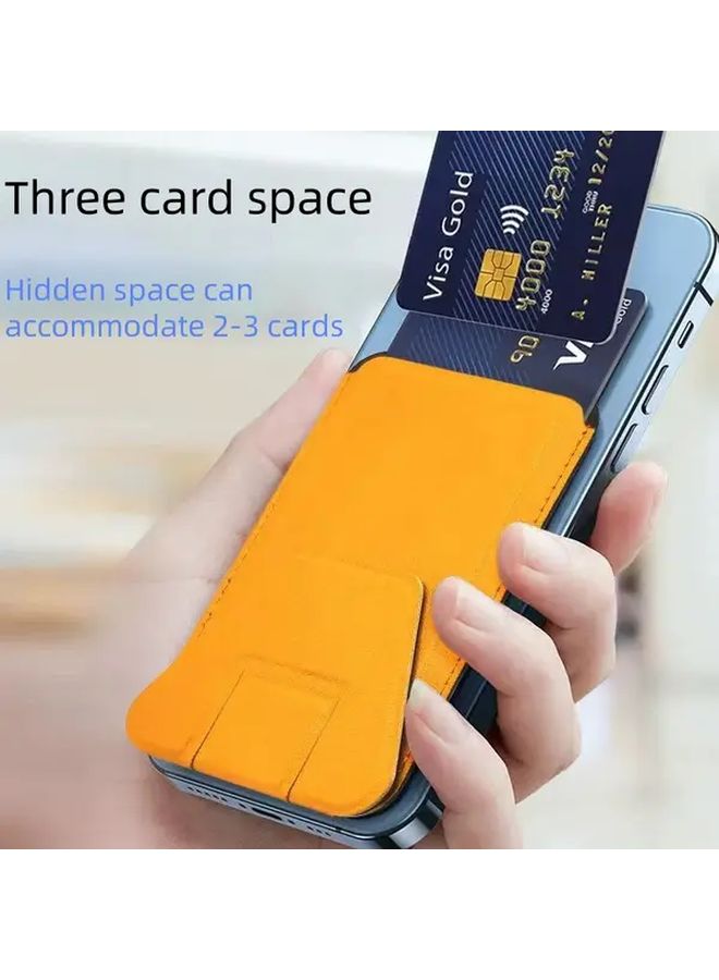 Black Universal Magnetic Wallet Case With Adjustable Stand Holds 4 5 Cards For iPhone 17 16 15 14 13 12 11 - Image 5