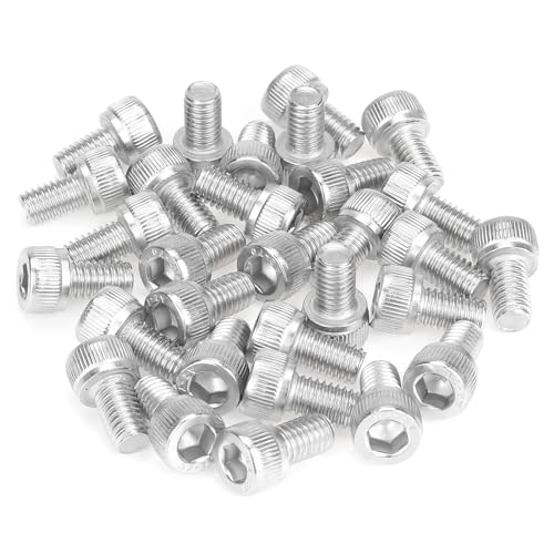 Sutemribor 35 Pieces M6 x 10mm Socket Head Cap Screws, Thread Pitch 1.0mm, Sutemribor M6 Screws, 304 Stainless Steel, Fully Threaded, Silver - Image 5