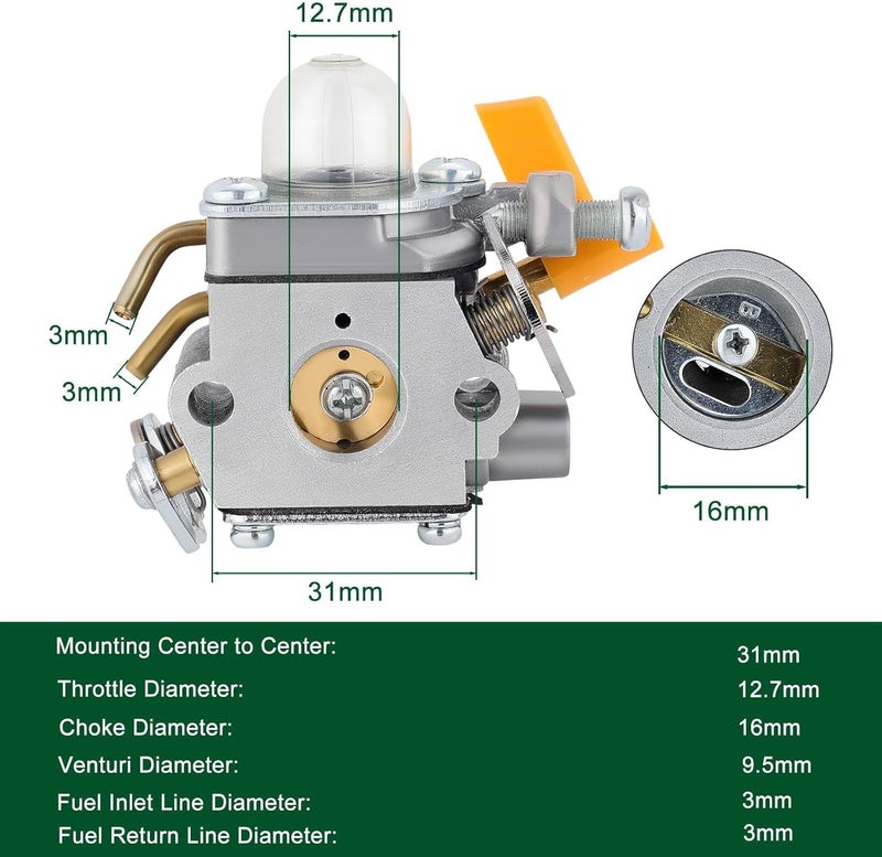 Venseri 26cc Carburetor Kit with Air Fuel Filter and Check Valve for Homelite Ryobi Poulan Craftsman - Image 5