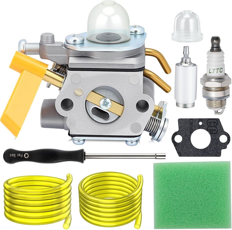 Venseri 26cc Carburetor Kit with Air Fuel Filter and Check Valve for Homelite Ryobi Poulan Craftsman - Image 1