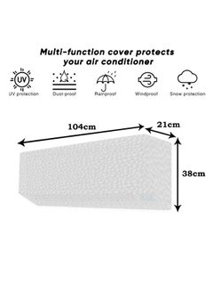 Kuber Industries Kuber Industries AC Cover | PVC Stone Design AC Cover | AC Cover for Indoor | Dustproof AC Cover | Waterproof AC Cover | 1.5 Ton Ac Cover | White  - Image 3