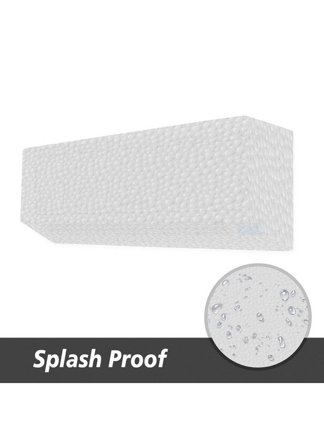 Kuber Industries AC Cover | PVC Stone Design AC Cover | AC Cover for Indoor | Dustproof AC Cover | Waterproof AC Cover | 1.5 Ton Ac Cover | White - Image 5