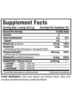 AllMax Nutrition AMINOCORE BCAA Powder, 8.18 Grams of Amino Acids, Intra and Post Workout Recovery Drink, Gluten Free, White Grape, 315 g  - Image 5