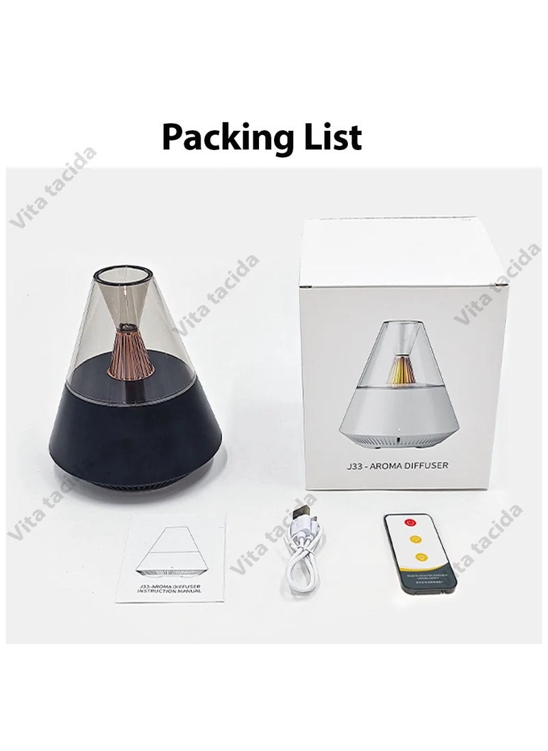 Generic - Humidifier Desktop Aroma Diffuser USB Night Light Essential Oil Diffuser With Remote Control Bedroom Mini Humidifiers Vaporizer Fragrant Humidifier Waterless Auto Off - Image 1