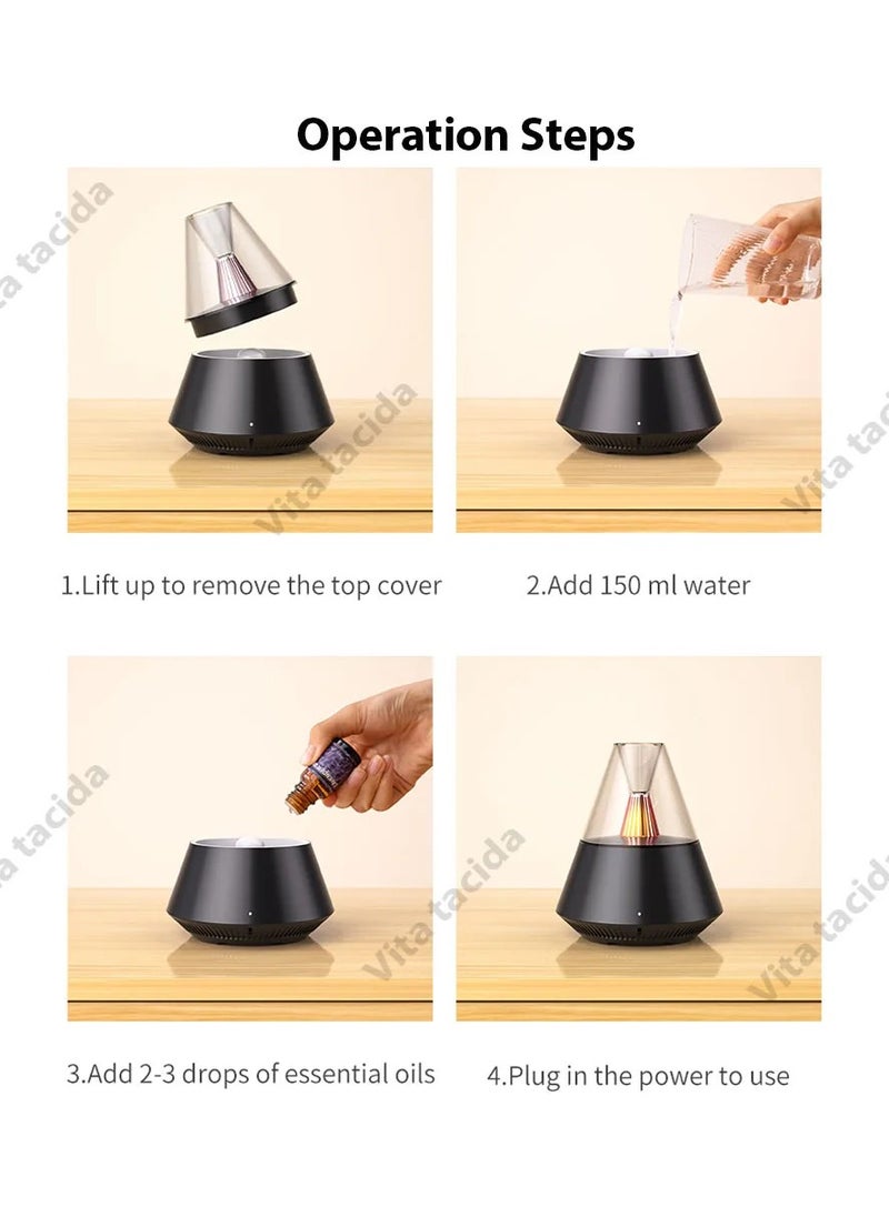 Generic - Humidifier Desktop Aroma Diffuser USB Night Light Essential Oil Diffuser With Remote Control Bedroom Mini Humidifiers Vaporizer Fragrant Humidifier Waterless Auto Off - Image 1