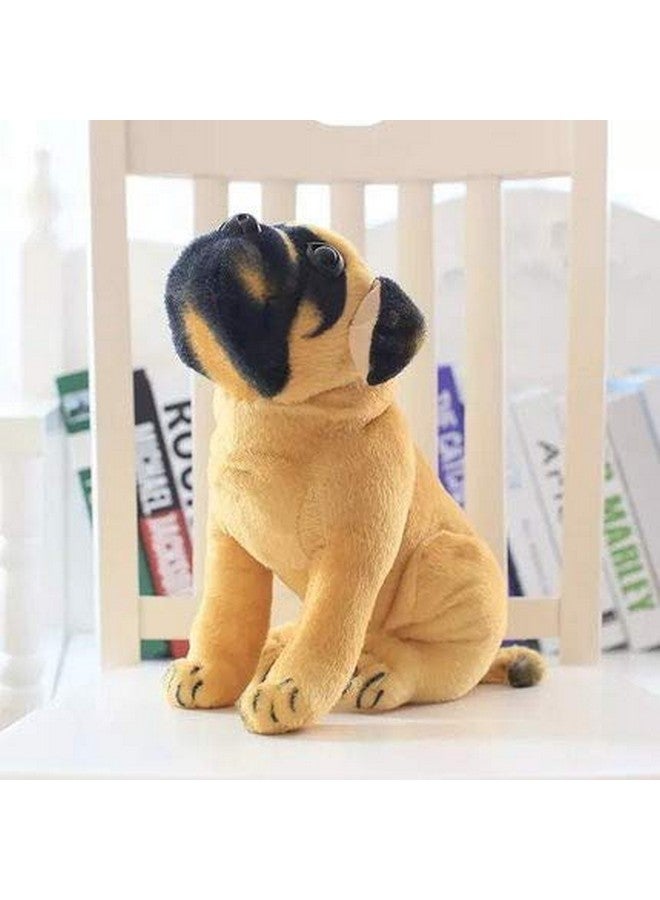 Tickles Tickles Pug Dog Soft Stuffed Plush Animal Toy for Kids Boys Girls Home Decoration (Size: 32 cm Color: Brown)  - Image 1