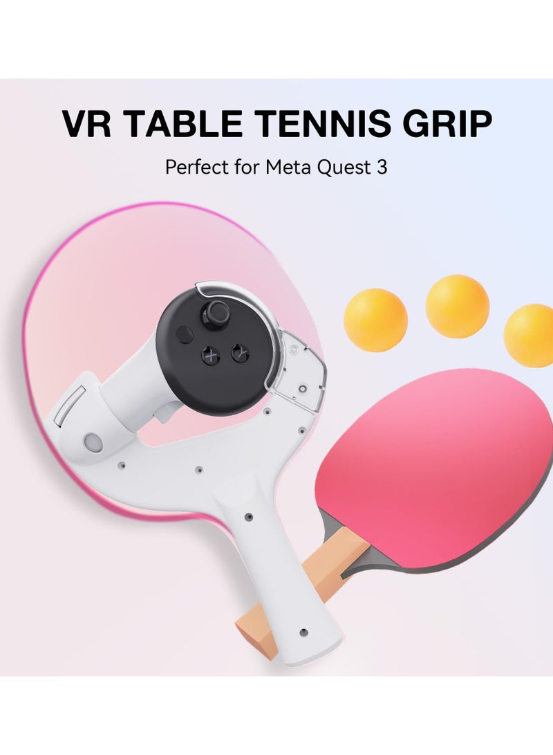 مقبض مقبض مجداف تنس الطاولة VR لملحقات وحدات التحكم Meta Quest 3، محول مجداف VR Ping-Pong لإحدى عشرة لعبة تنس طاولة VR، لمقابض التحكم Oculus Quest 3 - Image 3