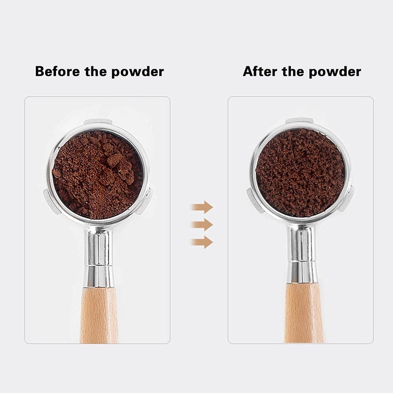 Espresso Distribution and Stirring Tool with a Wooden Handle, Featuring Fine Needles for Optimal Coffee Ground Dispensing and Even Extraction - Image 2