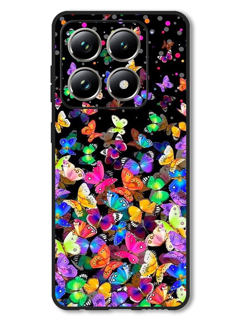 Theodor Case Compatible with Xiaomi 14T Pro Protection Shockproof Bumper Cover Small Butterflies - Image 1