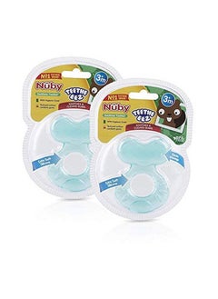 Nuby Nuby Silicone Teethe-EEZ Teether with Bristles (Blue-2 Count)  - Image 2