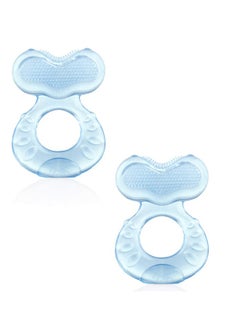 Nuby Nuby Silicone Teethe-EEZ Teether with Bristles (Blue-2 Count)  - Image 1