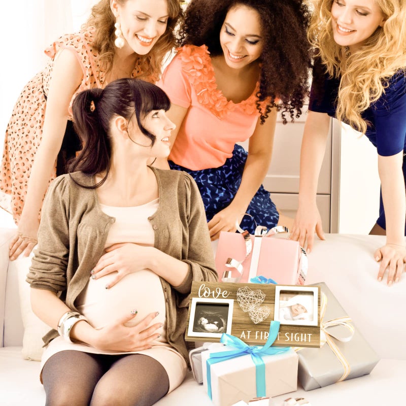 Eurset Baby Sonogram Picture Frame For 3"" X 3"" Ultrasound Photo - Pregnancy Announcements Ideas - Gender Reveal Baby-Shower Gift - New Mom Expecting Parents To Be Keepsake Gifts - Nursery D?Cor - Image 4